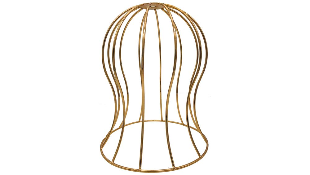 Tulipe Shades corps de luminaire - cage ajouree en acier couleur chrome Or 