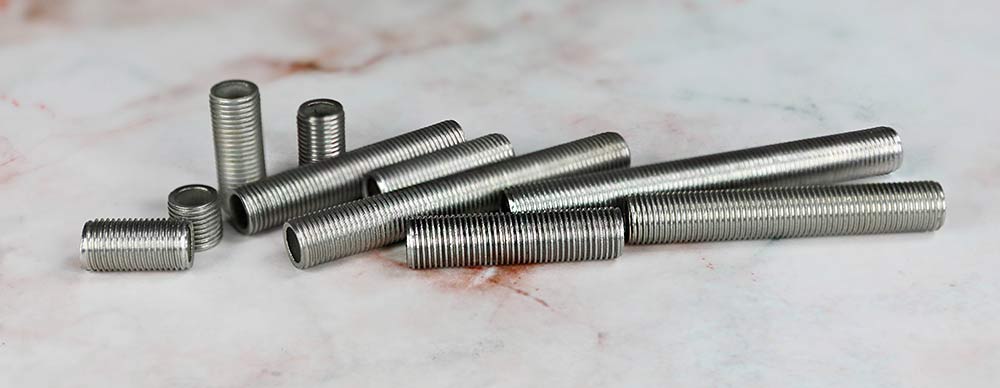 Tube fileté en acier inoxydable 304 diamètre M10 - longueur de 1 à 10 cm