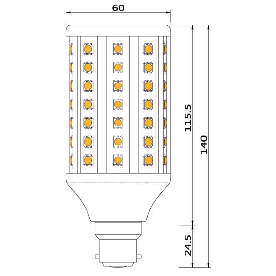 ampoule led 91 smd b22