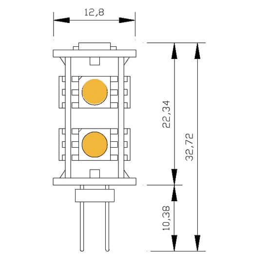 Ampoule-9-leds-SMD-G4-12-volts
