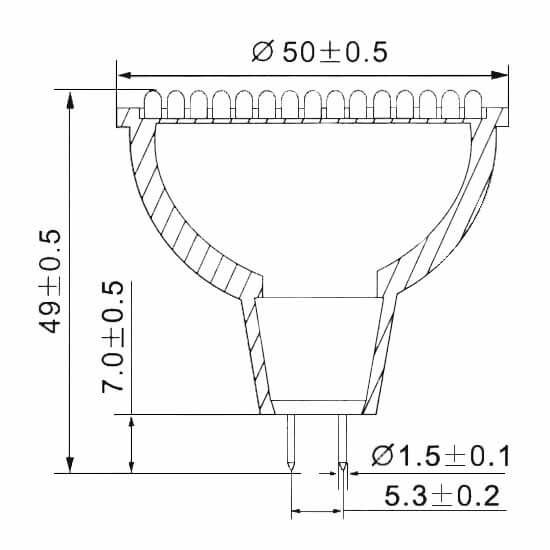 Ampoule led 3mm-MR16